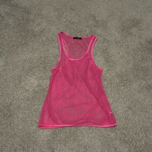 Pink Mesh Women's Tank Top